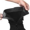 GLOBALWIN Women’s Mid Calf Dress Boots Biker Motorcycle Riding Boots Women For Women(21yy08black)