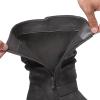 GLOBALWIN Women’s Mid Calf Dress Boots Biker Motorcycle Riding Boots Women For Women(21yy08grey)