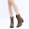 GLOBALWIN Women’s Mid Calf The Western Cowboy Boots Fashion Cowgirl Boots For Women Low Heel(22yy10 Camel2)