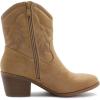 GLOBALWIN Women’s Mid Calf The Western Cowboy Boots Fashion Cowgirl Boots For Women Low Heel(22yy10 Kahki)