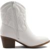 GLOBALWIN Women’s Mid Calf The Western Cowboy Boots Fashion Cowgirl Boots For Women Low Heel(22yy10 White)