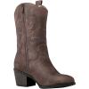 GLOBALWIN Women’s Mid Calf The Western Cowgirl Boots Fashion Cowboy Boots For Women Chunky Low Heel(19yy17brown)