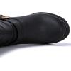 GLOBALWIN Women’s Quilted Knee High Boots Low Heel Comfortable Fashion Dressy Riding Boots For Women(19yy03 Black2)