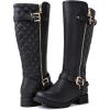 GLOBALWIN Women’s Quilted Knee High Boots Low Heel Comfortable Fashion Dressy Riding Boots For Women(19yy03 Black2)