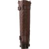 GLOBALWIN Women’s Quilted Knee High Boots Low Heel Comfortable Fashion Dressy Riding Boots For Women(19yy03brown)