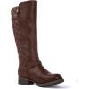 GLOBALWIN Women’s Quilted Knee High Boots Low Heel Comfortable Fashion Dressy Riding Boots For Women(19yy03brown2)