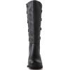 GLOBALWIN Women’s Quilted Knee High Fashion Boots Strappy Boots For Women(21yy10 Black3)
