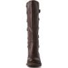 GLOBALWIN Women’s Quilted Knee High Fashion Boots Strappy Boots For Women(21yy10 Brown3)