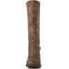 GLOBALWIN Women’s Quilted Knee High Fashion Boots Strappy Boots For Women(21yy10 Camel5)