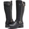 GLOBALWIN Women’s Quilted Knee-High Fashion Dressy Riding Boots(17yy01 Black)