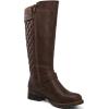 GLOBALWIN Women’s Quilted Knee-High Fashion Dressy Riding Boots(17yy01 Brown)