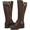 GLOBALWIN Women’s Quilted Knee-High Fashion Dressy Riding Boots(17yy01 Brown)