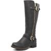GLOBALWIN Women’s Quilted Knee-High Fashion Dressy Riding Boots(17yy01 Grey)