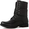 GLOBALWIN Women’s Fashion Low Heels Lace Up Ankle Boots(22yy06 Black)