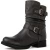 GLOBALWIN Women’s Fur Booties Fashion Combat Ankle Boots For Women(17yy12 Grey2)