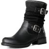 GLOBALWIN Women’s Fur Booties Fashion Combat Ankle Boots For Women(17yy12black)