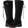 GLOBALWIN Women’s Lace Up Back Knee High Fashion Boots(19yy29 Black2)