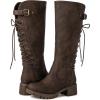 GLOBALWIN Women’s Lace Up Back Knee High Fashion Boots(19yy29 Brown2)