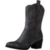 GLOBALWIN Women’s Mid Calf The Western Cowgirl Boots Fashion Cowboy Boots For Women Chunky Low Heel(19yy17grey)