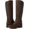 GLOBALWIN Women’s Quilted Knee High Fashion Boots Strappy Boots For Women(21yy10 Brown5)