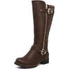 GLOBALWIN Women’s Quilted Knee-High Fashion Dressy Riding Boots(17yy01 Brown)