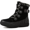 GLOBALWIN Women’s Snow Boots Waterproof Ankle Booties Winter Boots For Women, Insulated Warm Black Fur Boots, Non-Slip Outdoor Hiking Boots For Rain and Snow(1817 Black2)