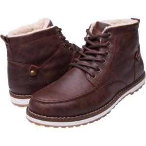 GLOBALWIN Mens Classic Lace Up Winter Water Resistnat Chukka Boots(1640 Dark Brown)