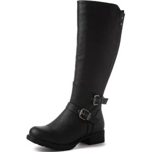 GLOBALWIN Women’s Knee High Fashion Boots For Women(21yy10 Black)