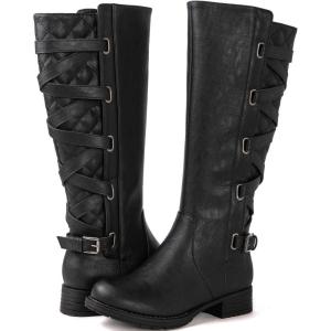 GLOBALWIN Women’s Knee High Fashion Boots Riding Boots For Women(21yy10 Black2)