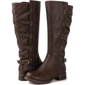 GLOBALWIN Women’s Knee High Fashion Boots Riding Boots For Women(21yy10 Brown2)