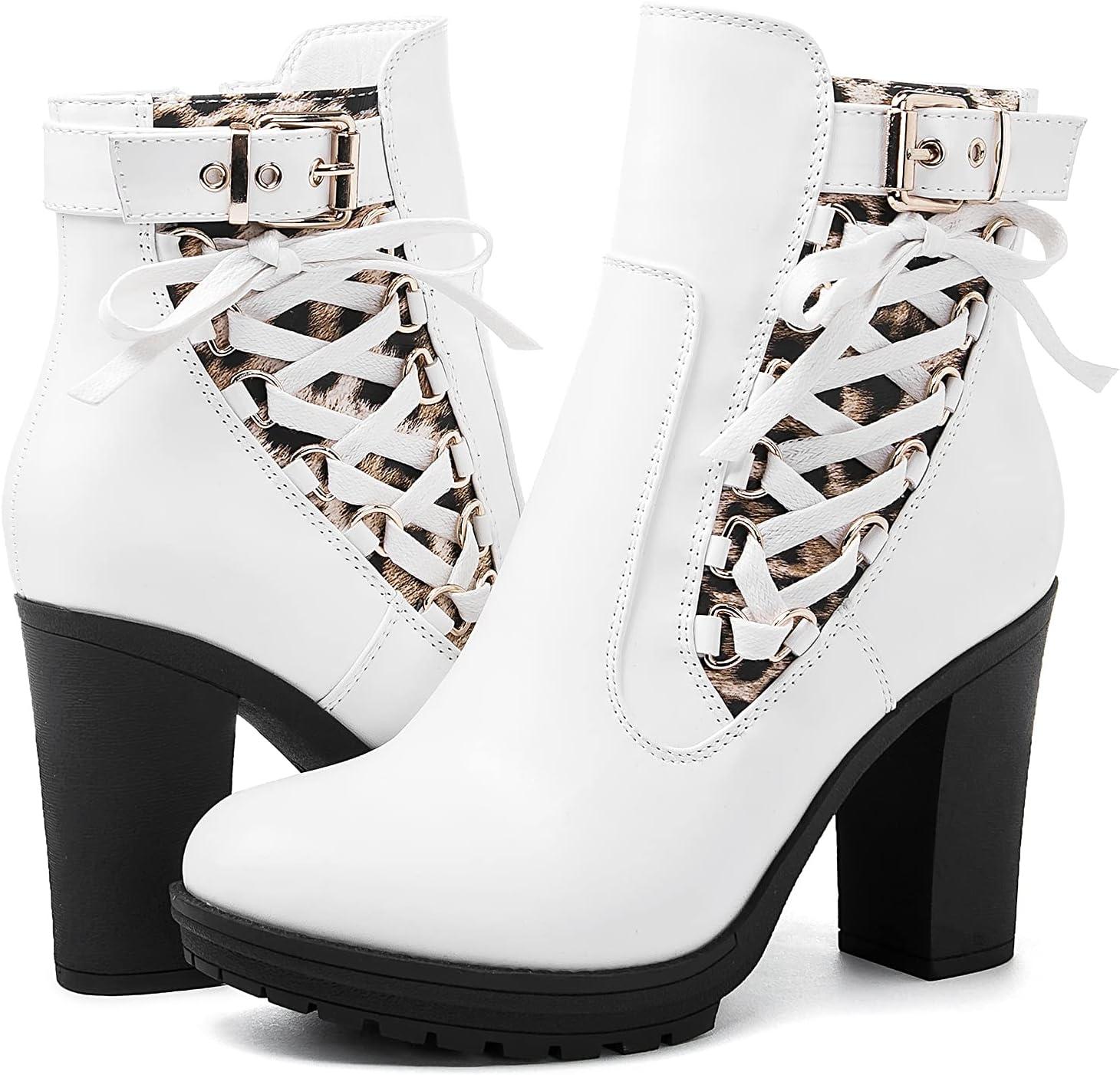 imageGLOBALWIN Womens High Heel Boots For Women21yy06white
