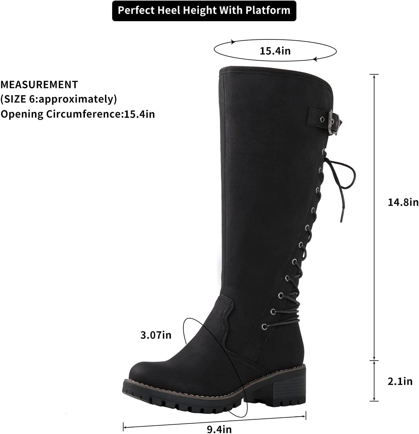 imageGLOBALWIN Womens Lace Up Back Knee High Fashion Boots19yy29 Black3