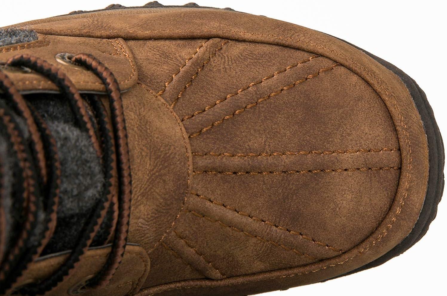 imageGLOBALWIN Womens Mid Calf Winter Snow Boots1913brownGrey