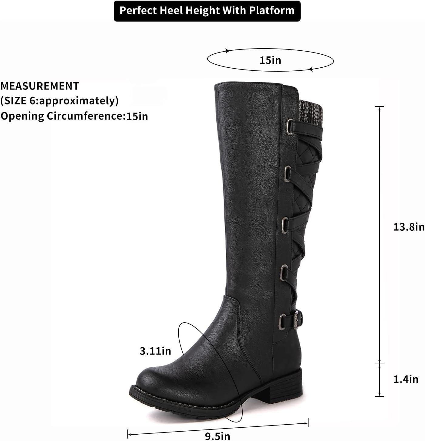imageGLOBALWIN Womens Quilted Knee High Fashion Boots Strappy Boots For Women21yy10 Brown4