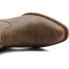 GLOBALWIN Black Cowboy Boots For Women Cowgirl Boots With Low Heel Comfortable Embroidered Western Boots Snip Toe Mid-Calf Boots(Camel)