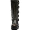 GLOBALWIN Chunky Mid Calf Fashion Dressy Motocycle Biker Military Style Combat Boots for Women Low Heel(23yy11 Brown Distressed)