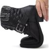 GLOBALWIN Women’s Ankle Booties Fashion Combat Boots(2102black)
