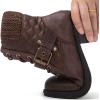 GLOBALWIN Women’s Ankle Booties Fashion Combat Boots(2102brown)