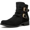 GLOBALWIN Women’s Ankle Boots Fashion Booties For Women Low Heel(21yy09 Black2)
