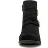 GLOBALWIN Women’s Ankle Boots Fashion Booties For Women Low Heel(21yy09 Black2)
