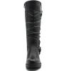 GLOBALWIN Women’s Black Knee-High Boots: Fashion Dressy Riding Boots – Chunky Low Heel, Slouchy Design, Buckle Detail, All-Season, Comfortable 2-Inch Heels(24yy03 Black)