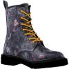 GLOBALWIN Women’s Combat Boots Lace Up Ankle Booties For Women Low Heel(19yy25 Grey)