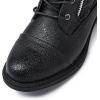 GLOBALWIN Women’s Combat Boots Lace Up Boots For Women Ankle Booties With Low Heel Fashion Dressy Short Boots(21yy18 Black)