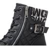 GLOBALWIN Women’s Combat Boots Lace Up Boots For Women Ankle Booties With Low Heel Fashion Dressy Short Boots(21yy18 Black2)