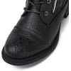 GLOBALWIN Women’s Combat Boots Lace Up Boots For Women Ankle Booties With Low Heel Fashion Dressy Short Boots(21yy18 Black2)