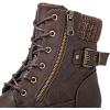 GLOBALWIN Women’s Combat Boots Lace Up Boots For Women Ankle Booties With Low Heel Fashion Dressy Short Boots(21yy18 Brown)