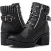 GLOBALWIN Women’s Combat Boots Lace Up Comfortable Ankle Booties For Women Low Heel(21yy16 Black)
