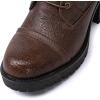 GLOBALWIN Women’s Combat Boots Lace Up Comfortable Ankle Booties For Women Low Heel(21yy16 Brown)