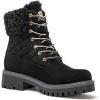 GLOBALWIN Women’s Fall Winter Quilted Ankle Boots – Warm Fleece Lined Winter Booties Combat Boots For Snow and Rain Non-Slip Fashion Ankle Booties(1915 Black2)