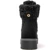 GLOBALWIN Women’s Fall Winter Quilted Ankle Boots – Warm Fleece Lined Winter Booties Combat Boots For Snow and Rain Non-Slip Fashion Ankle Booties(1915 Black2)